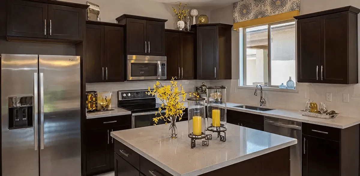Cabinet painting results with freshly painted kitchen cabinets in Seattle, WA